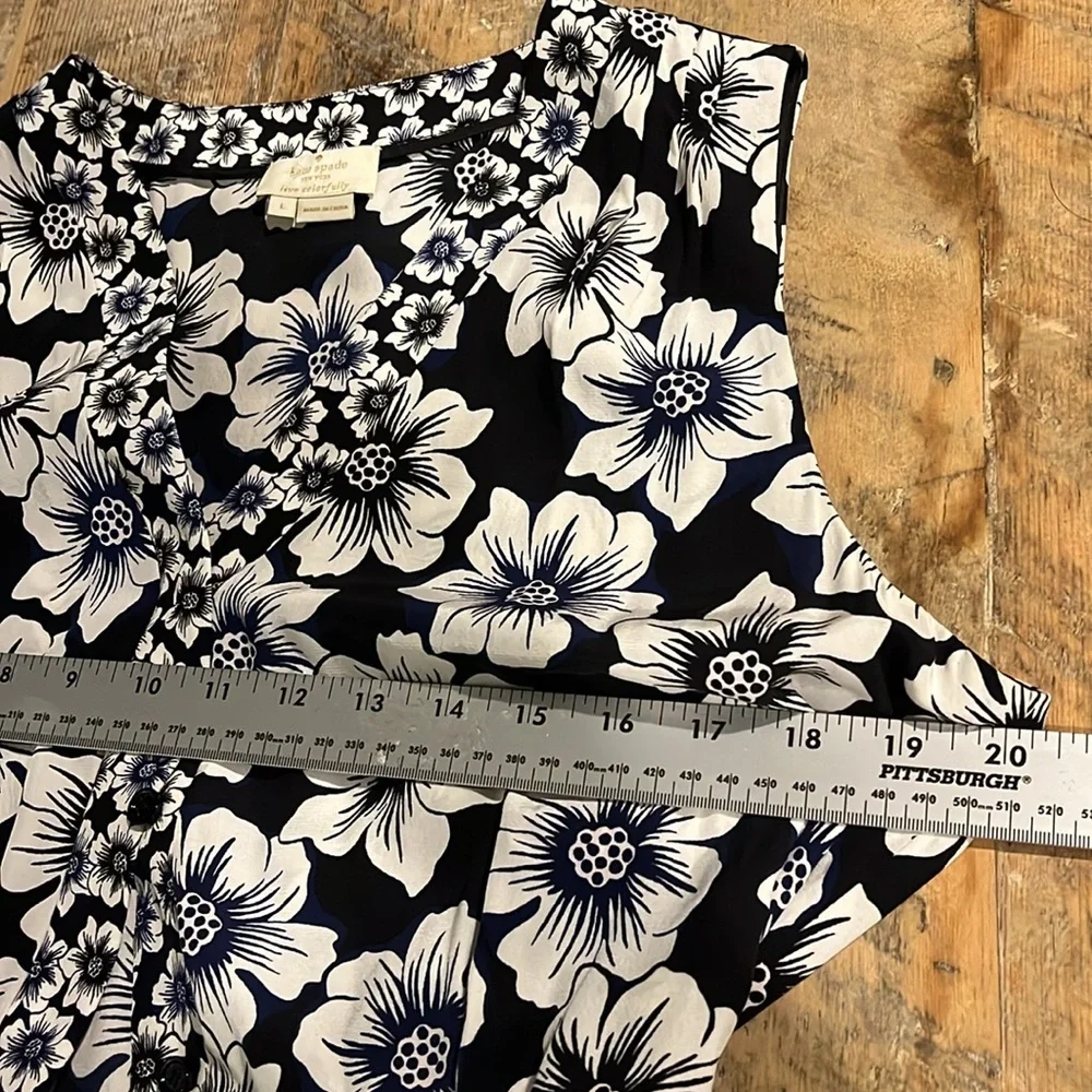 Kate Spade jumpsuit women Large floral silk blend floral designer - Picture 6 of 9